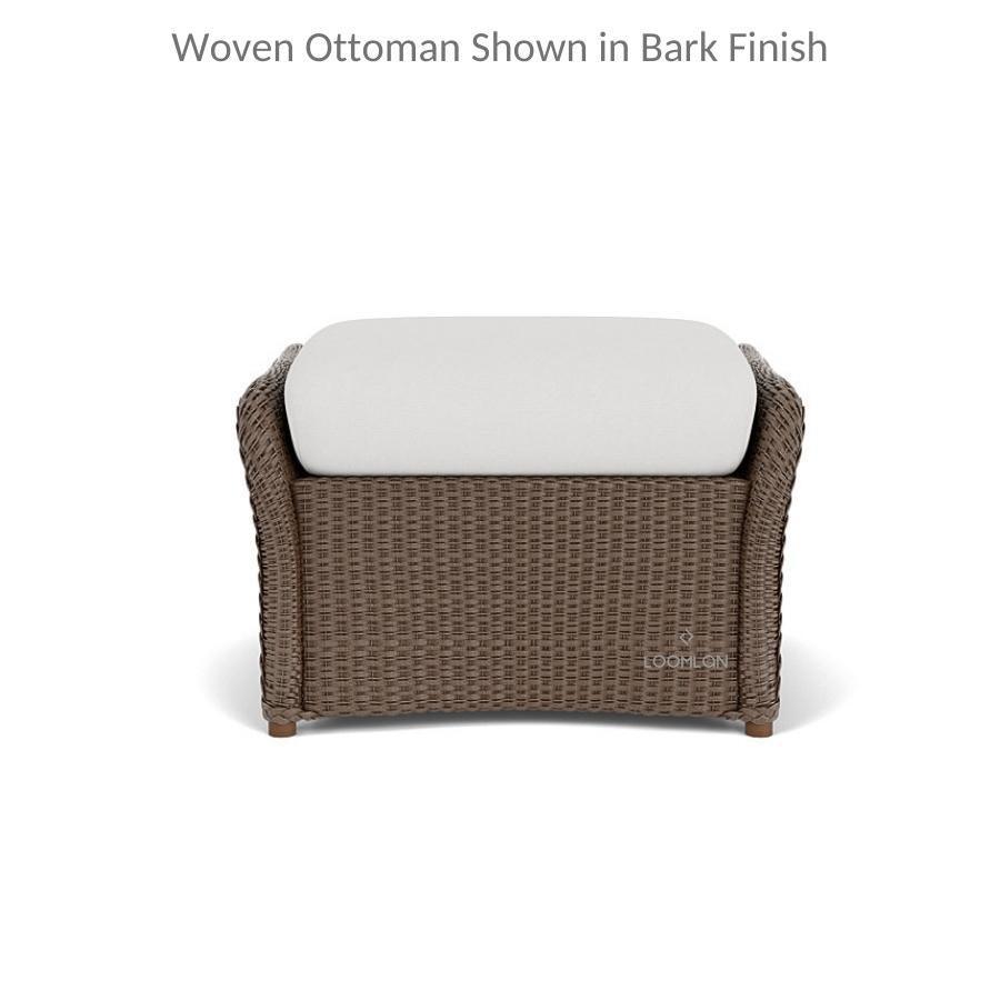 LOOMLAN Outdoor - Weekend Retreat Ottoman All Weather Wicker Lloyd Flanders - Outdoor Ottomans