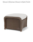 LOOMLAN Outdoor - Weekend Retreat Ottoman All Weather Wicker Lloyd Flanders - Outdoor Ottomans