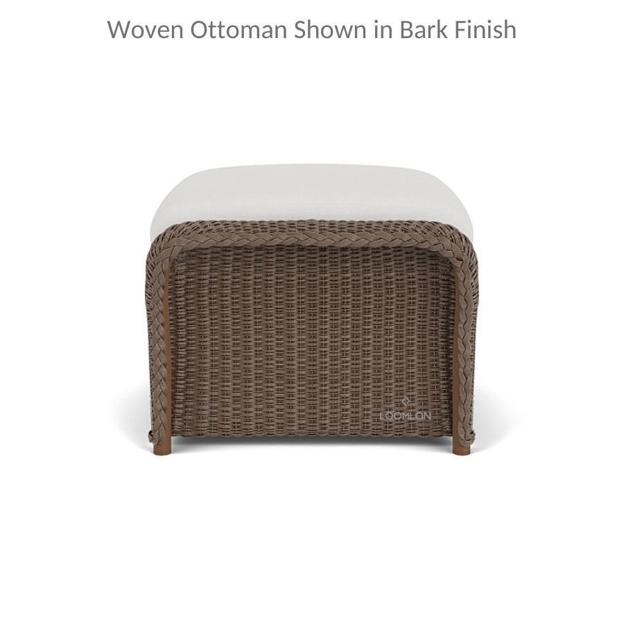 LOOMLAN Outdoor - Weekend Retreat Ottoman All Weather Wicker Lloyd Flanders - Outdoor Ottomans