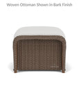 LOOMLAN Outdoor - Weekend Retreat Ottoman All Weather Wicker Lloyd Flanders - Outdoor Ottomans