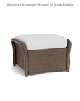 LOOMLAN Outdoor - Weekend Retreat Ottoman All Weather Wicker Lloyd Flanders - Outdoor Ottomans