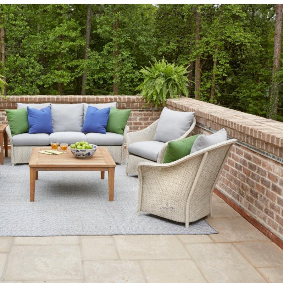 LOOMLAN Outdoor - Weekend Retreat Outdoor Loveseat All Weather Wicker Lloyd Flanders - Outdoor Sofas &amp; Loveseats