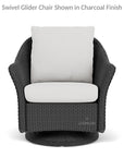 LOOMLAN Outdoor - Weekend Retreat Swivel Lounge Chair Set With Ottoman Lloyd Flanders - Outdoor Lounge Sets