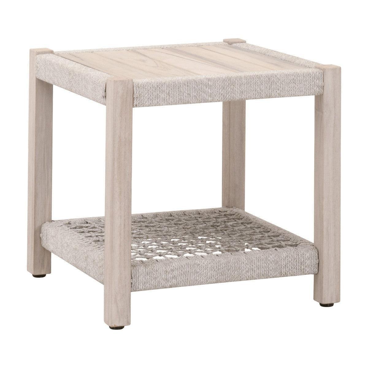 LOOMLAN Outdoor - Wrap Outdoor Side Table With Storage Shelf - Outdoor Side Tables